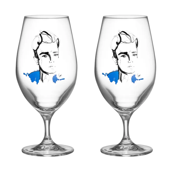 All about you szklanki do piwa 400 ml, zestaw 2 sztuk - Celebrate him - Kosta Boda