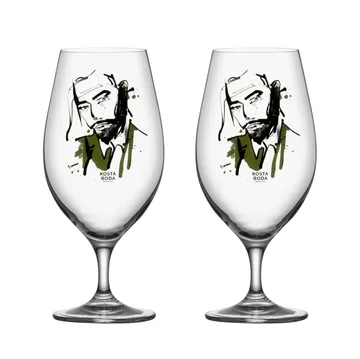 All about you szklanki do piwa 400 ml, zestaw 2 sztuk - Chcesz go (zielony) - Kosta Boda