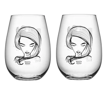 All about you szklanki do whisky 570 ml, 2‑pak - need you (biały) - Kosta Boda