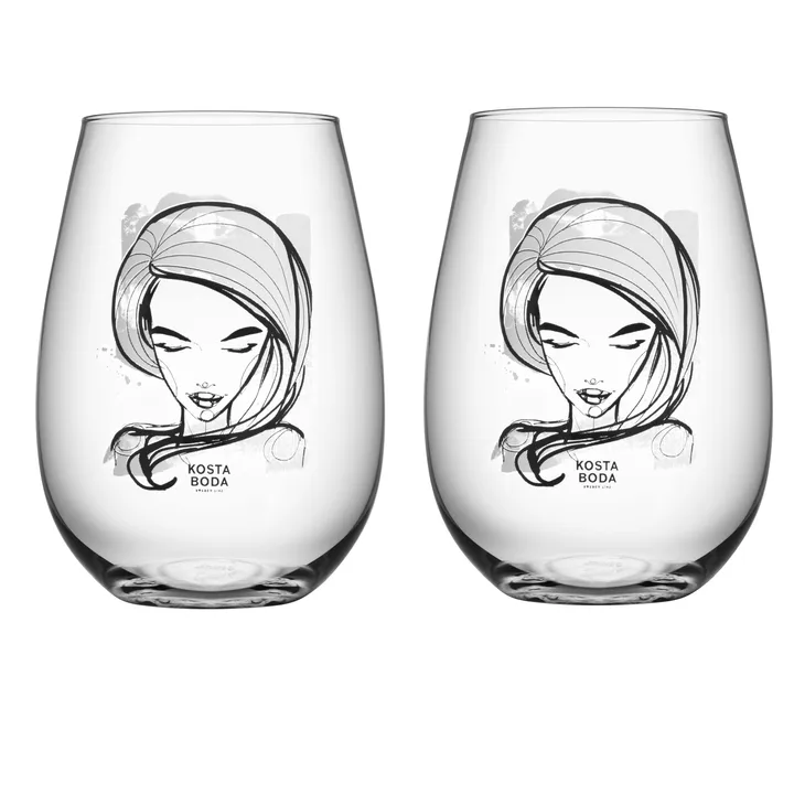 All about you szklanki do whisky 570 ml, 2‑pak - need you (biały) - Kosta Boda
