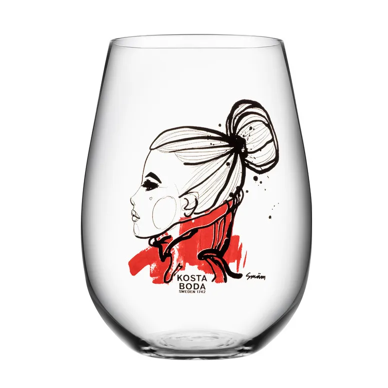 All about you szklanki do whisky 570 ml, 2‑pak, want you (czerwony) Kosta Boda