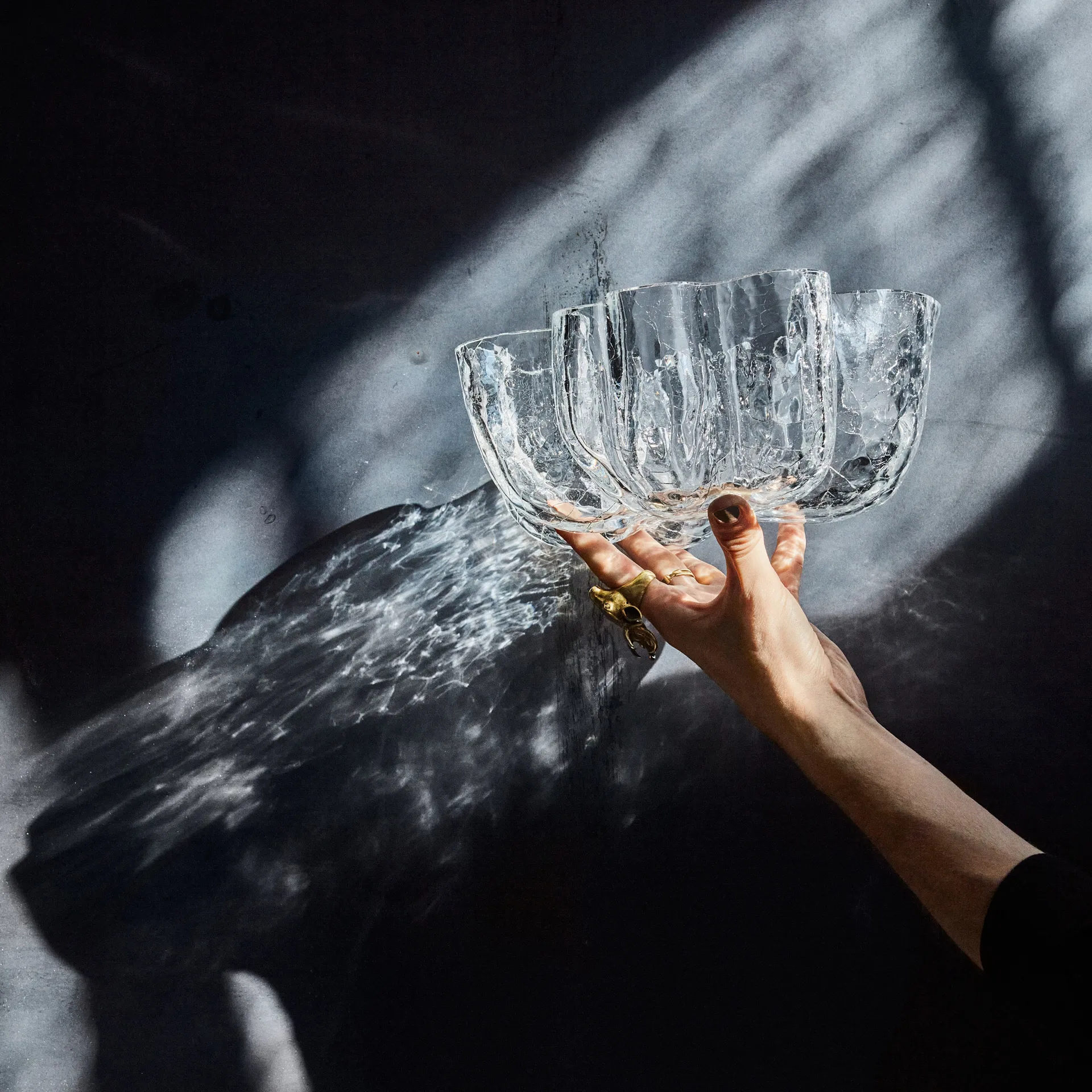 Crackle misa 10,5 cm, Przezroczysty Kosta Boda