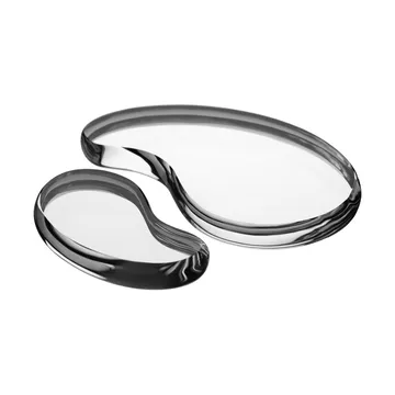 Dekoracyjny obiekt Tears of Joy, 2-częściowy - Srebrny - Kosta Boda