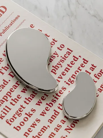 Dekoracyjny obiekt Tears of Joy, 2-częściowy - Srebrny - Kosta Boda