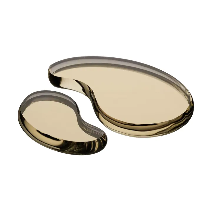 Dekoracyjny obiekt Tears of Joy, 2-częściowy - Złoto - Kosta Boda