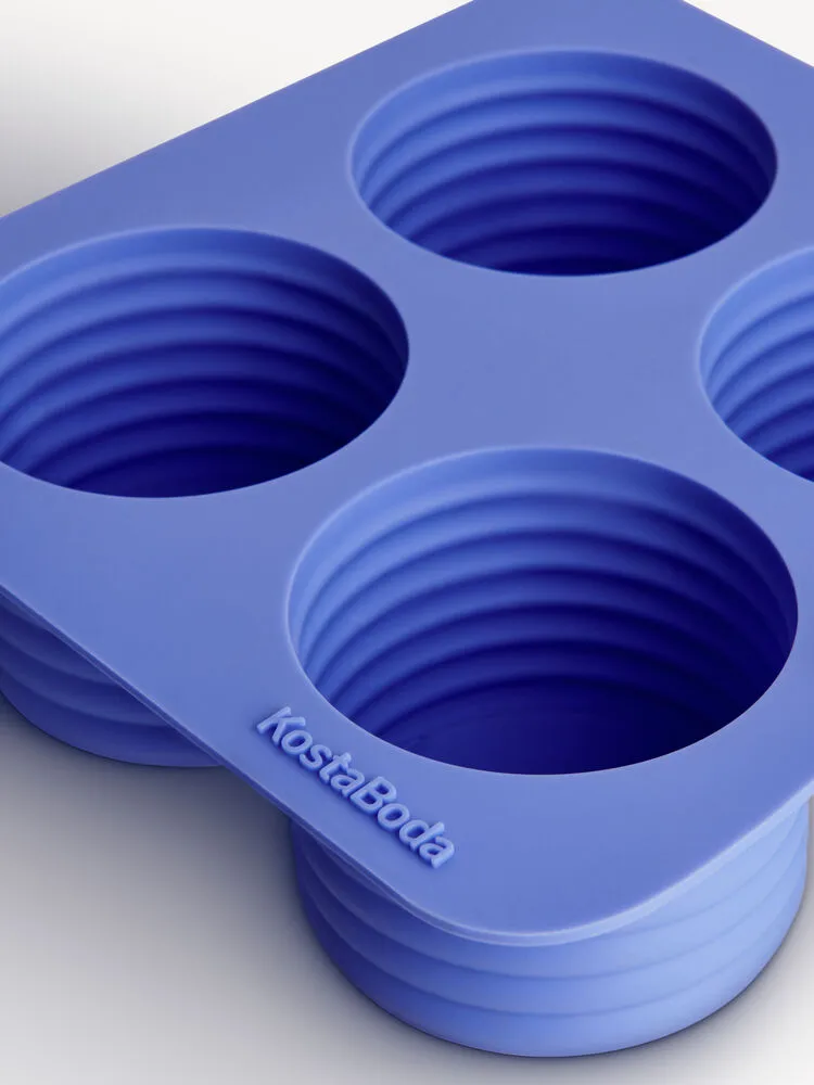 Forma do kostek lodu Viva, 4 przegródki 13 cl, Morski błękit Kosta Boda