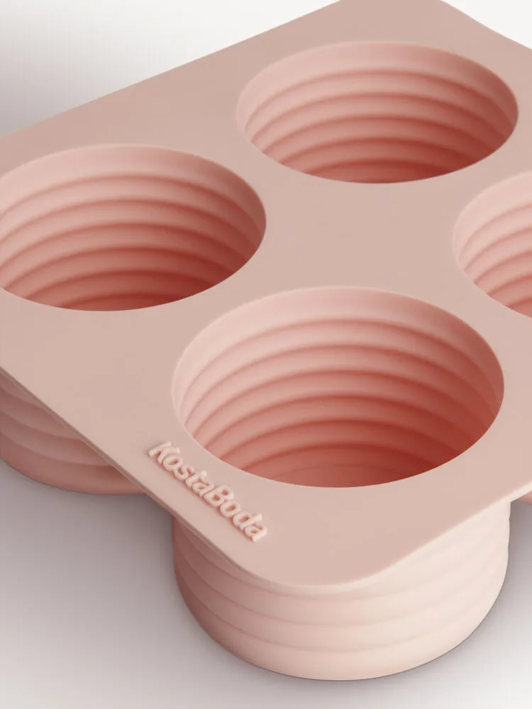 Forma do kostek lodu Viva, 4 przegródki 13 cl, Pudrowy róż Kosta Boda