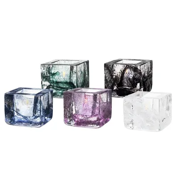 Lampion na świecę Brick - niebieski - Kosta Boda