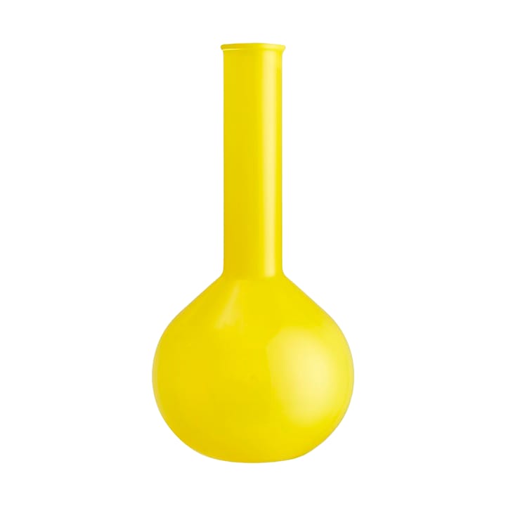 Okrągły butelkowy wazon Lab 31,5 cm - Żółty - Kosta Boda