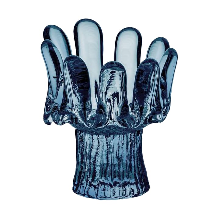 Okrągły szklany świecznik Solros 11,5 cm - Niebieski - Kosta Boda