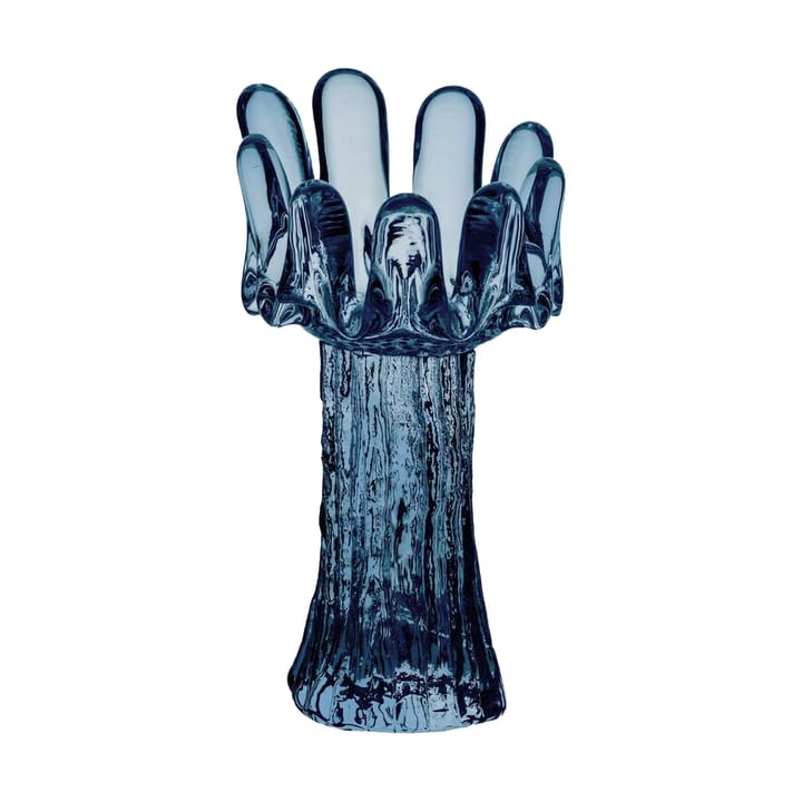 Okrągły szklany świecznik Solros 18 cm - Niebieski - Kosta Boda