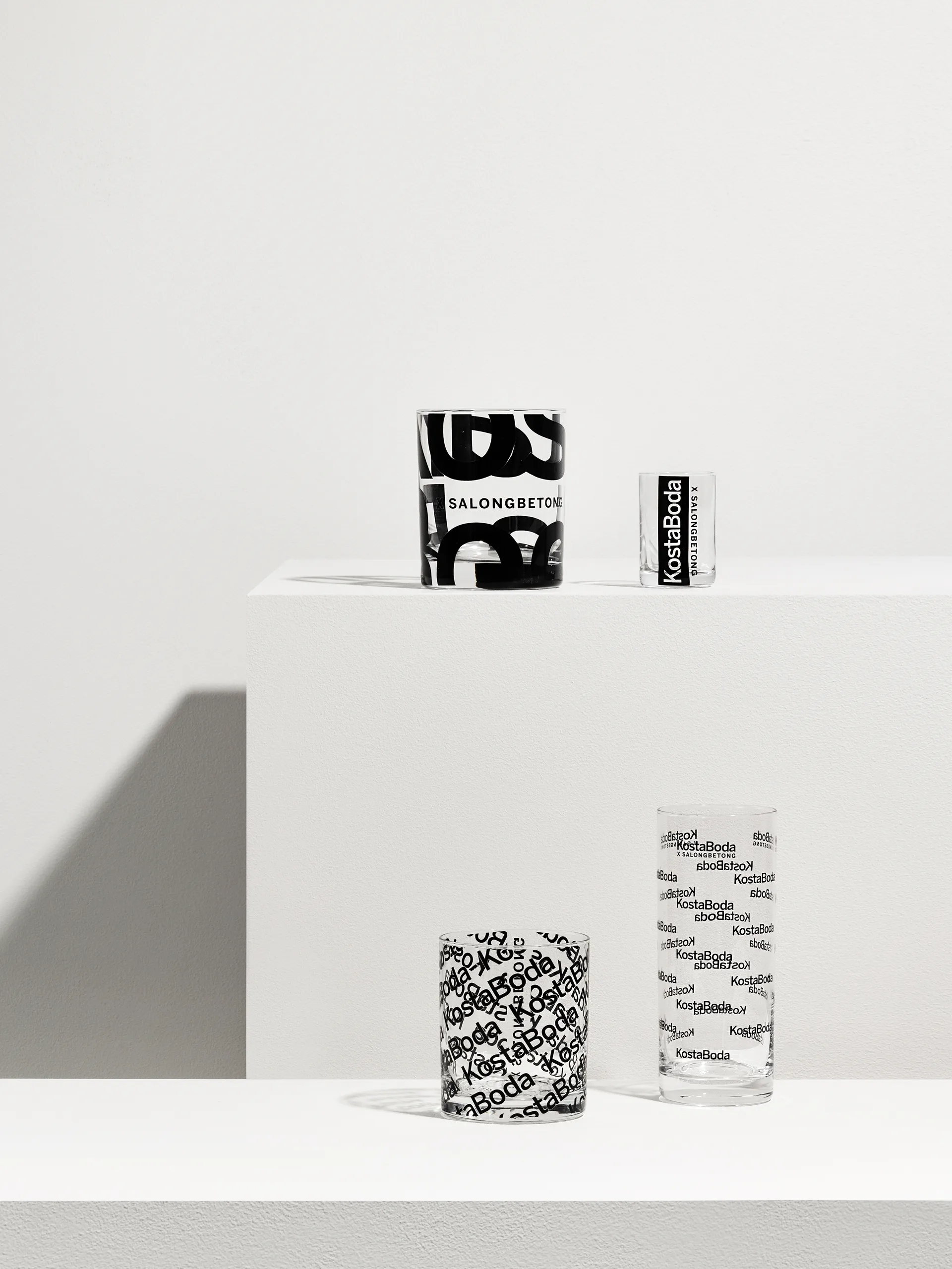 Salong Betong Old Fashioned szklanka 280 ml 2-pak, Przezroczysty-czarny Kosta Boda