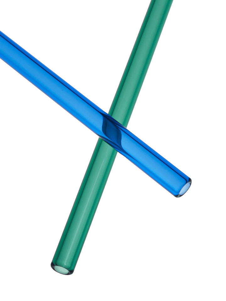 Sipsavor słomki 200 mm 2-pak - Niebiesko-zielone - Kosta Boda