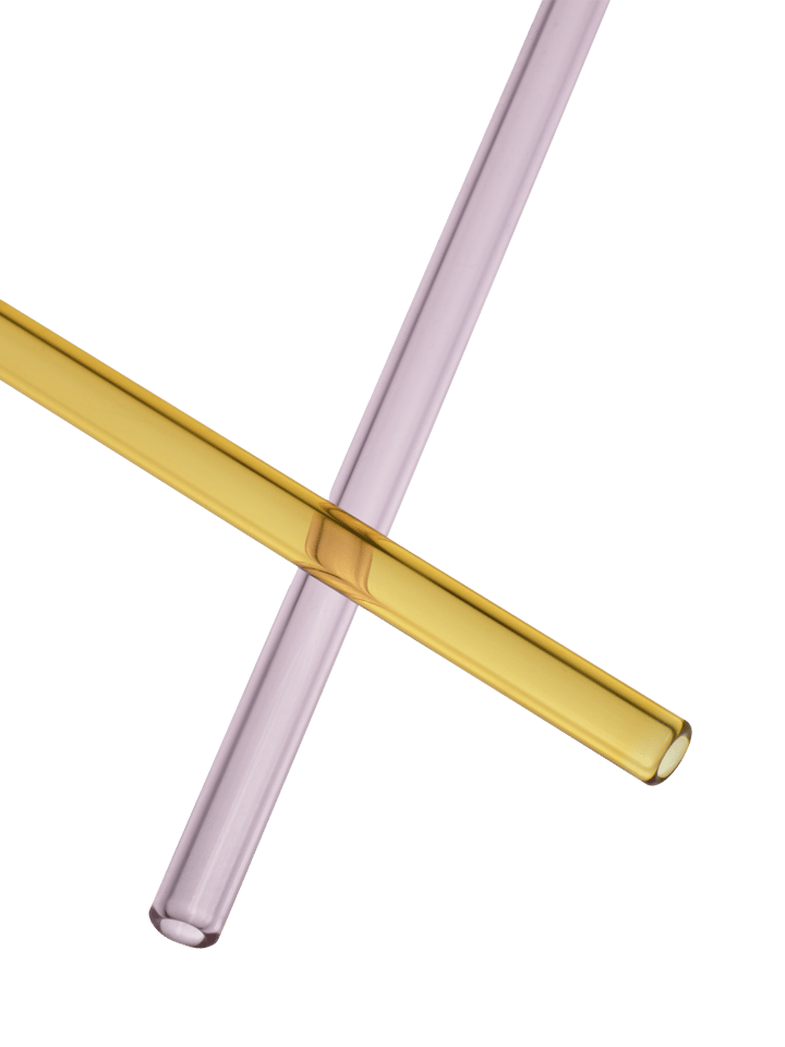 Sipsavor słomki 200 mm 2-pak, Różowo-żółte Kosta Boda