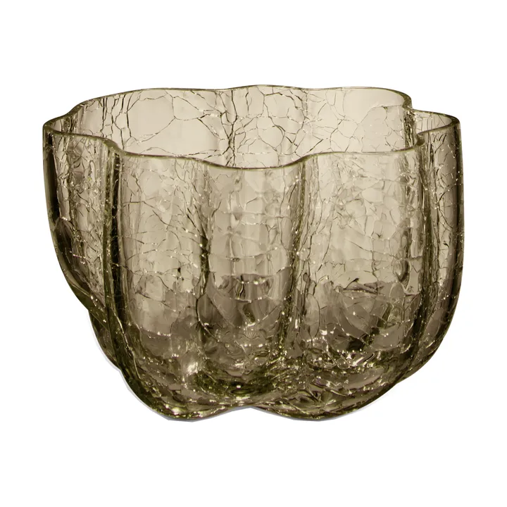 Świecznik Crackle 5,8 cm - Taupe - Kosta Boda