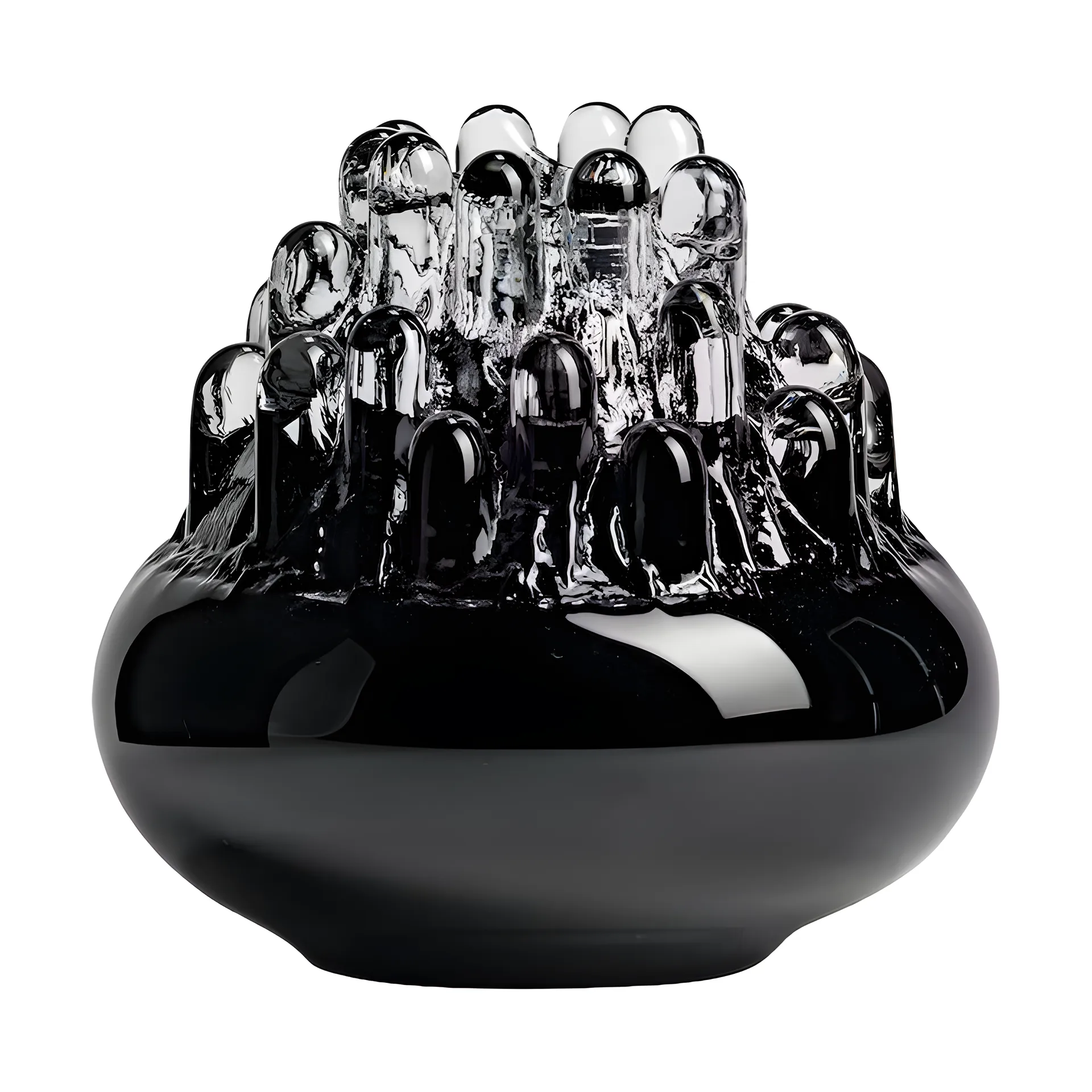 Świecznik Polar 200 mm, Czarny Kosta Boda