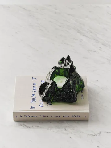 Świecznik The Rock 91 mm - Szmaragdowa zieleń - Kosta Boda