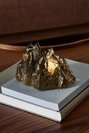 Świecznik The Rock 91 mm - Taupe - Kosta Boda