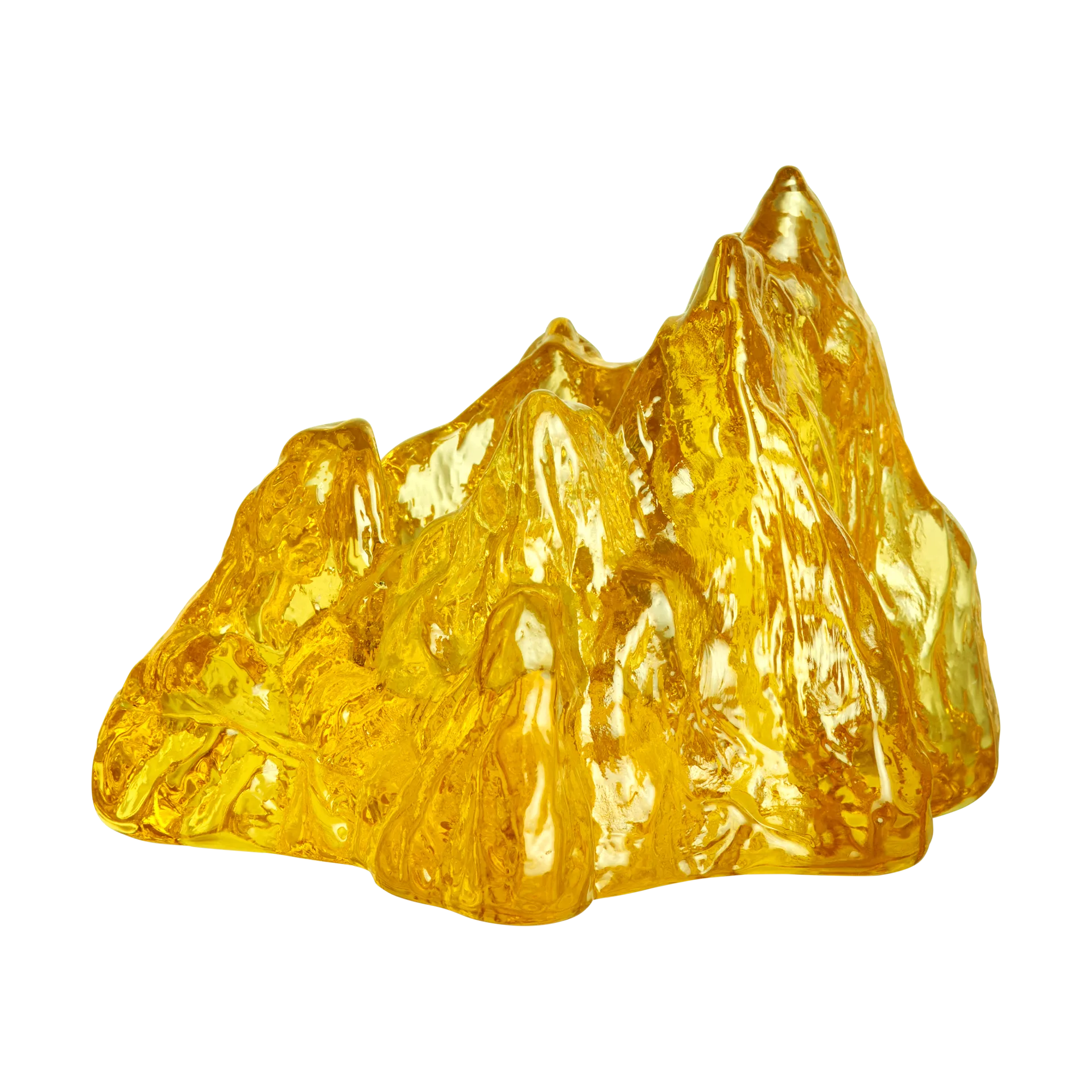 Świecznik The Rock 91 mm, Żółty Kosta Boda