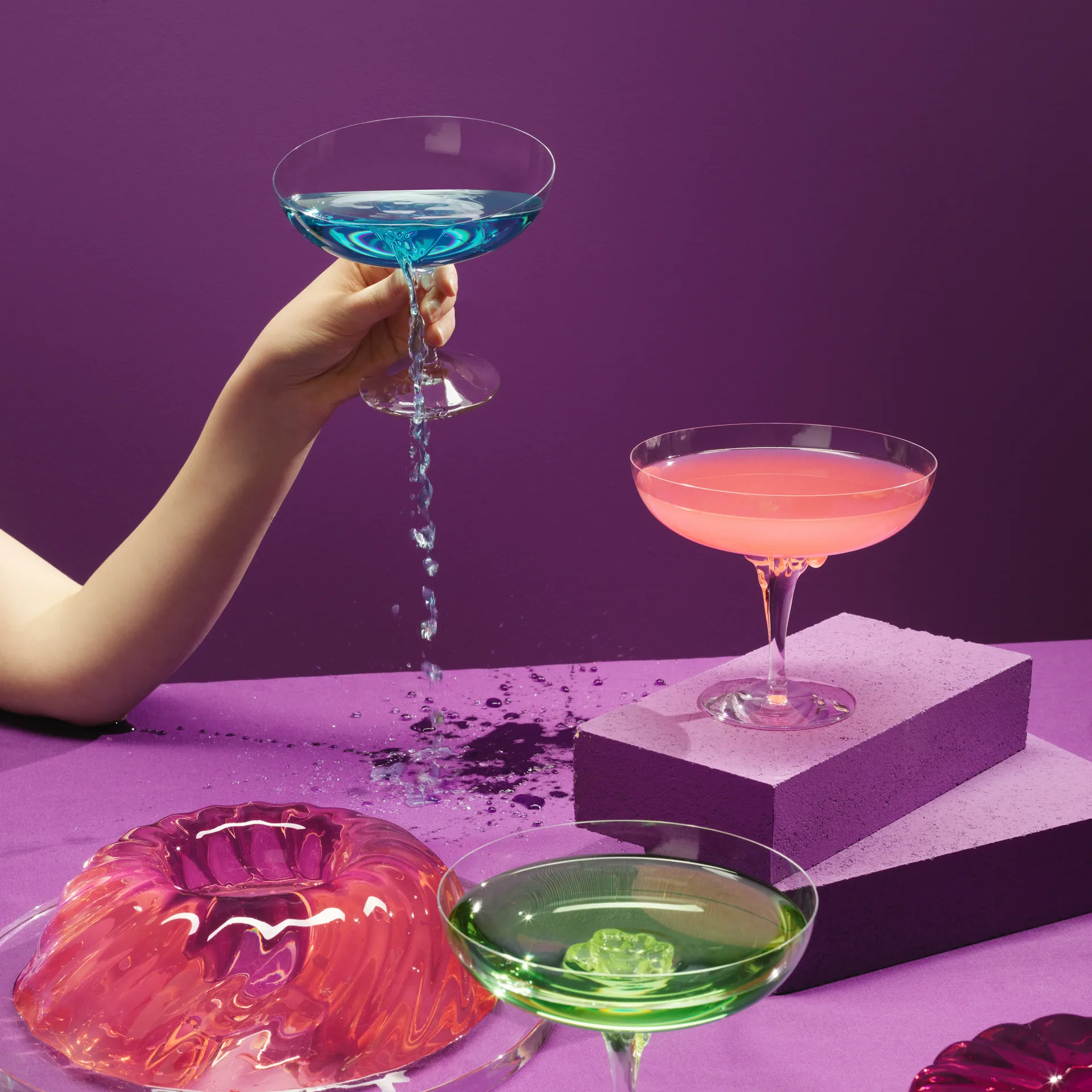 Szklanka typu coupe Sugar Dandy 32 cl, Niebieski Kosta Boda