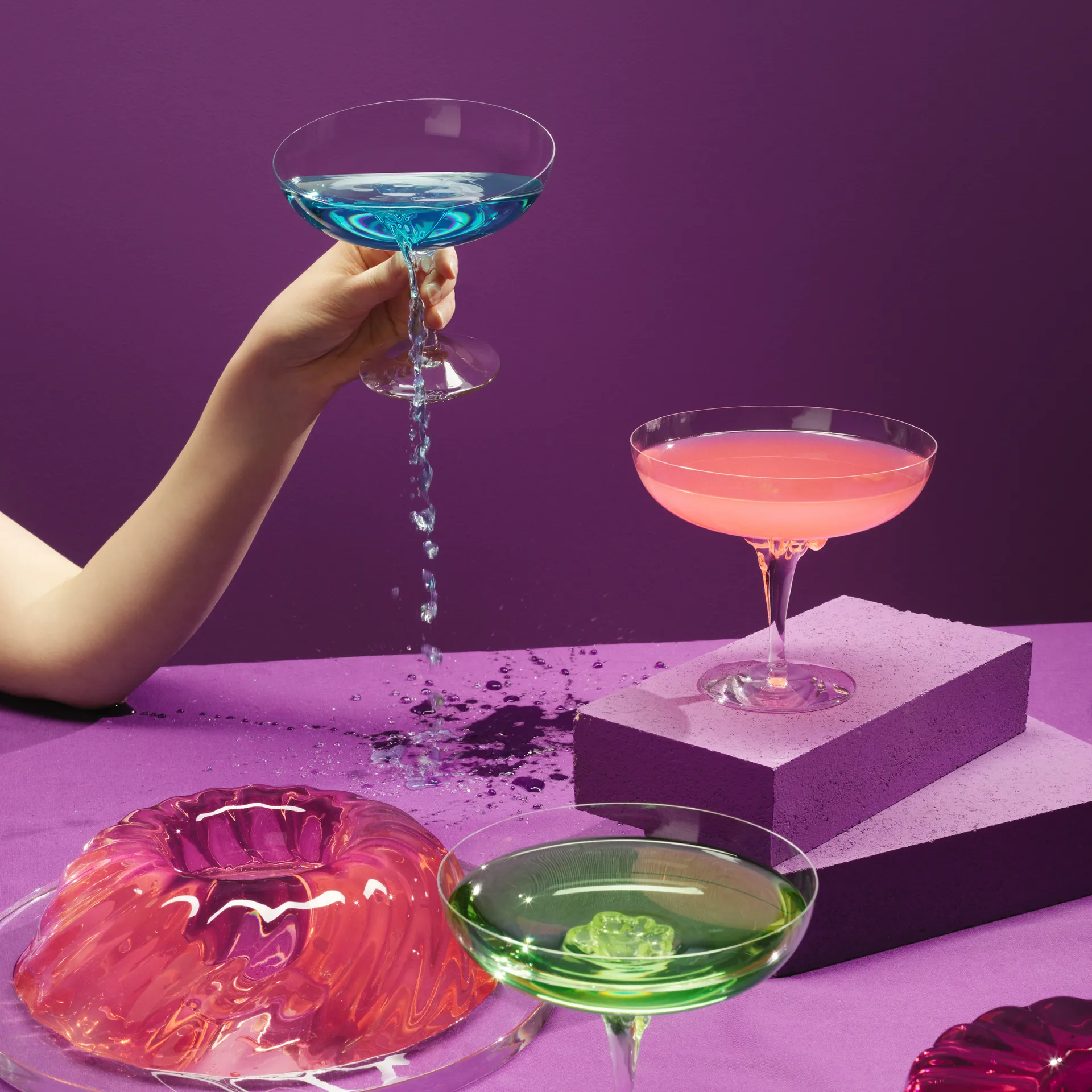 Szklanka typu coupe Sugar Dandy 32 cl, Różowy Kosta Boda