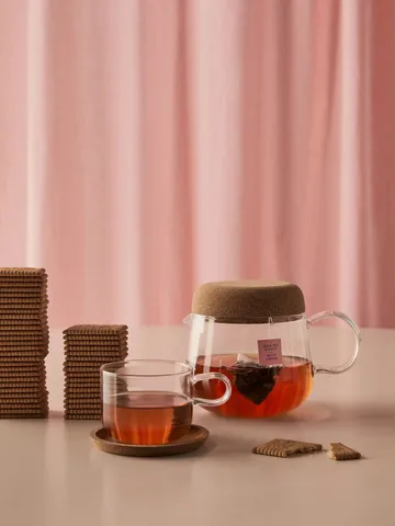 Viva filiżanka ze spodkiem 300 ml, zestaw 2 sztuki - Jasny - Kosta Boda