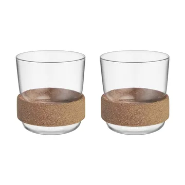 Viva kubek z pierścieniem z korka 300 ml, zestaw 2 szt. - Jasny - Kosta Boda