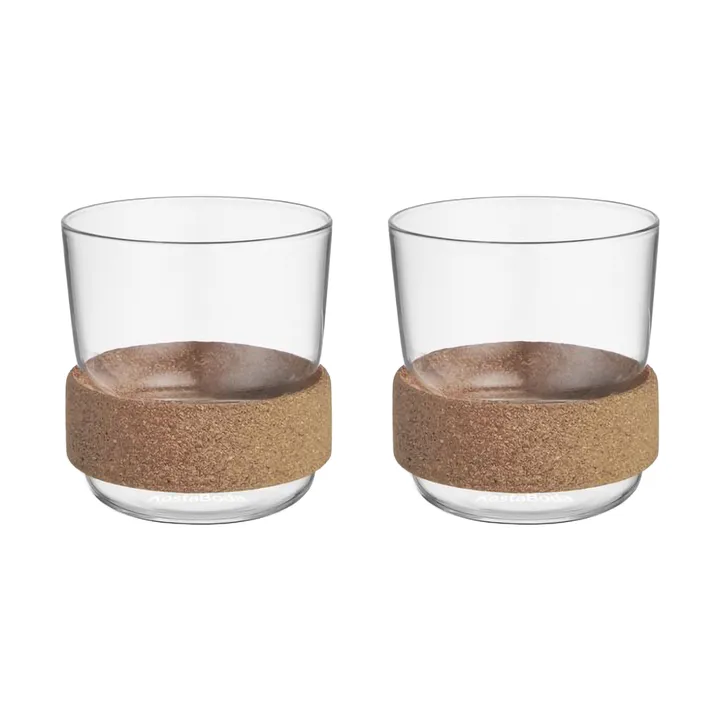Viva kubek z pierścieniem z korka 300 ml, zestaw 2 szt. - Jasny - Kosta Boda