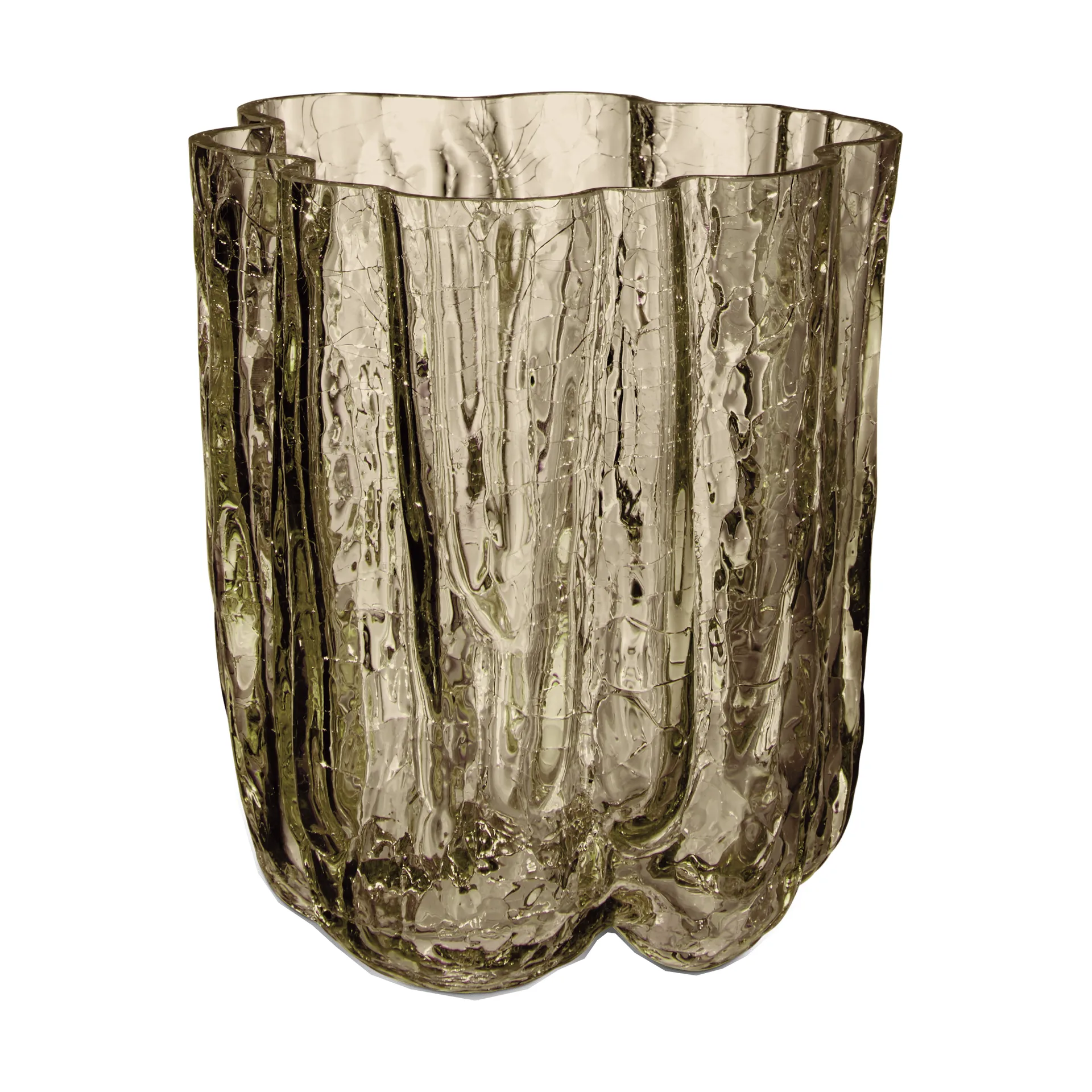 Wazon Crackle 12,1 cm, Taupe Kosta Boda