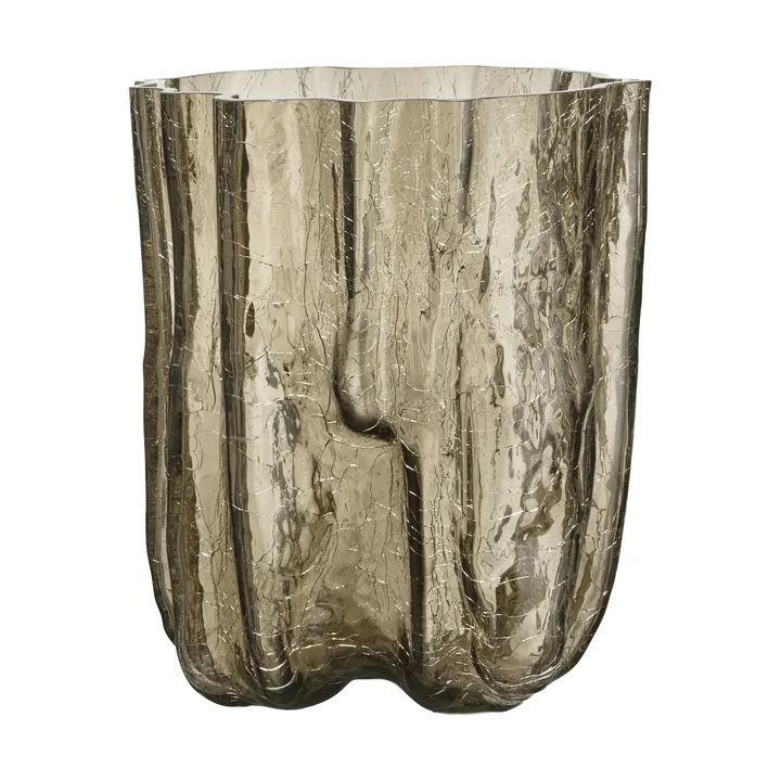 Wazon Crackle 27 cm - Taupe - Kosta Boda