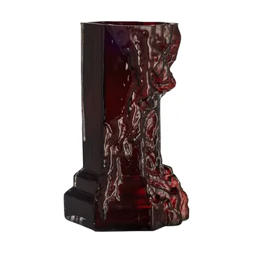 Wazon Rocky Baroque 35 cm - Oxblood - Kosta Boda