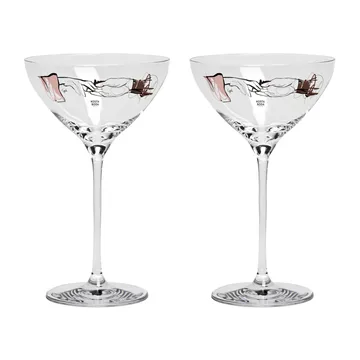 You and me together kieliszek do szampana 320 ml, zestaw 2 szt. - Clear / Multi - Kosta Boda