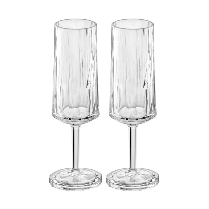 Club No. 14 kieliszek do szampana plast 100 ml 2 szt, Krystalicznie czyste Koziol
