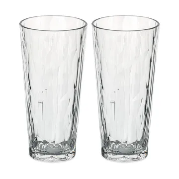 Club No. 19 plastikowe szklanki do drinków 250 ml, 2‑pak - Krystaliczny - Koziol