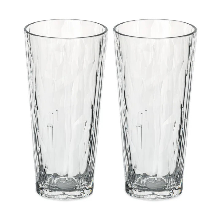Club No. 19 plastikowe szklanki do drinków 250 ml, 2‑pak - Krystaliczny - Koziol