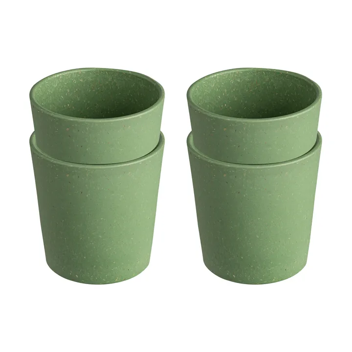 Connect filiżanka S 190 ml 4‑pak - Nature leaf green - Koziol