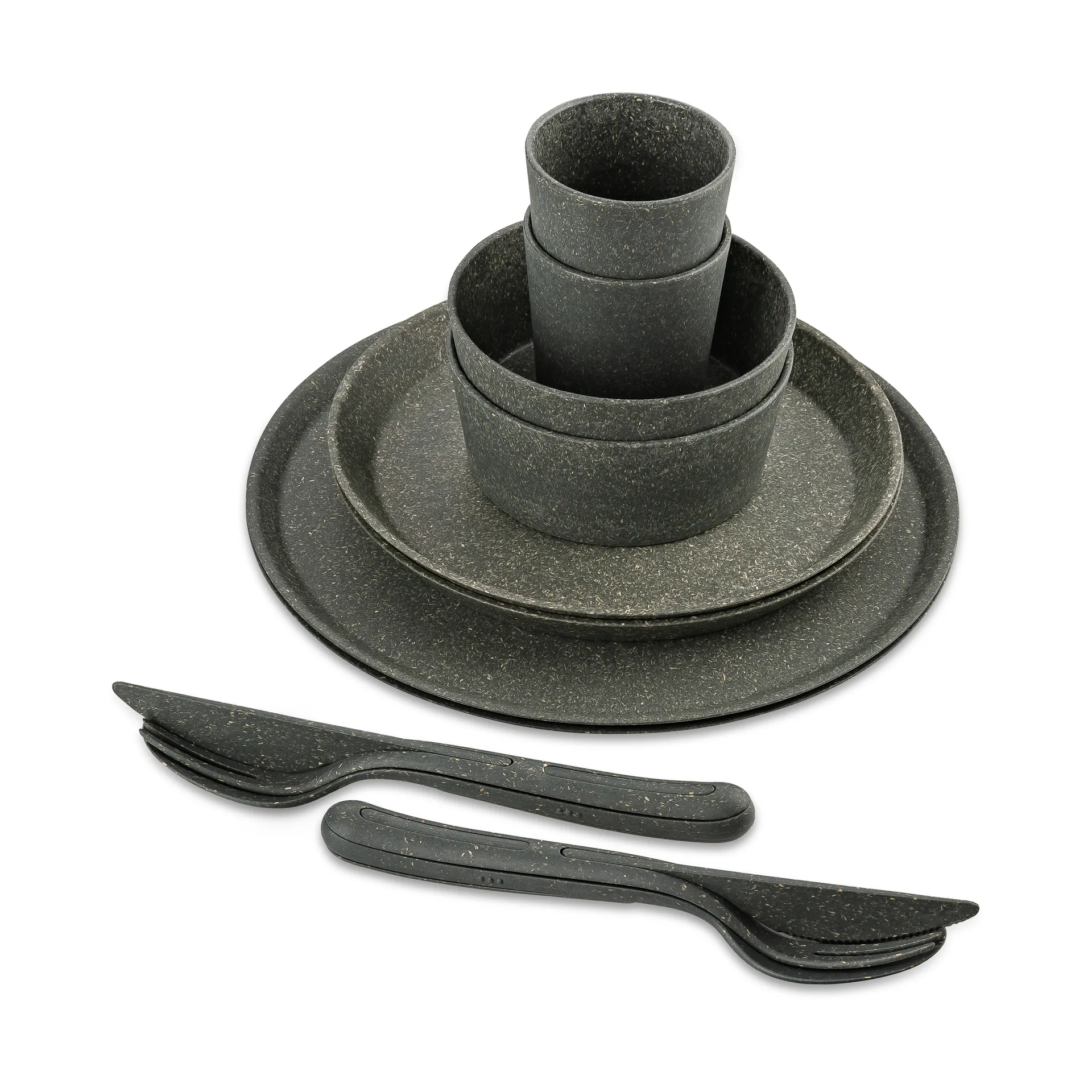 Connect Helsinki zestaw obiadowy 10 sztuk, Nature ash grey Koziol