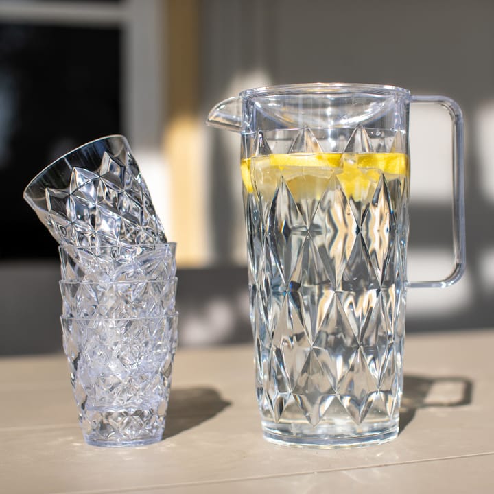 Karafka Crystal z 4 szklankami , Krystalicznie czysty Koziol