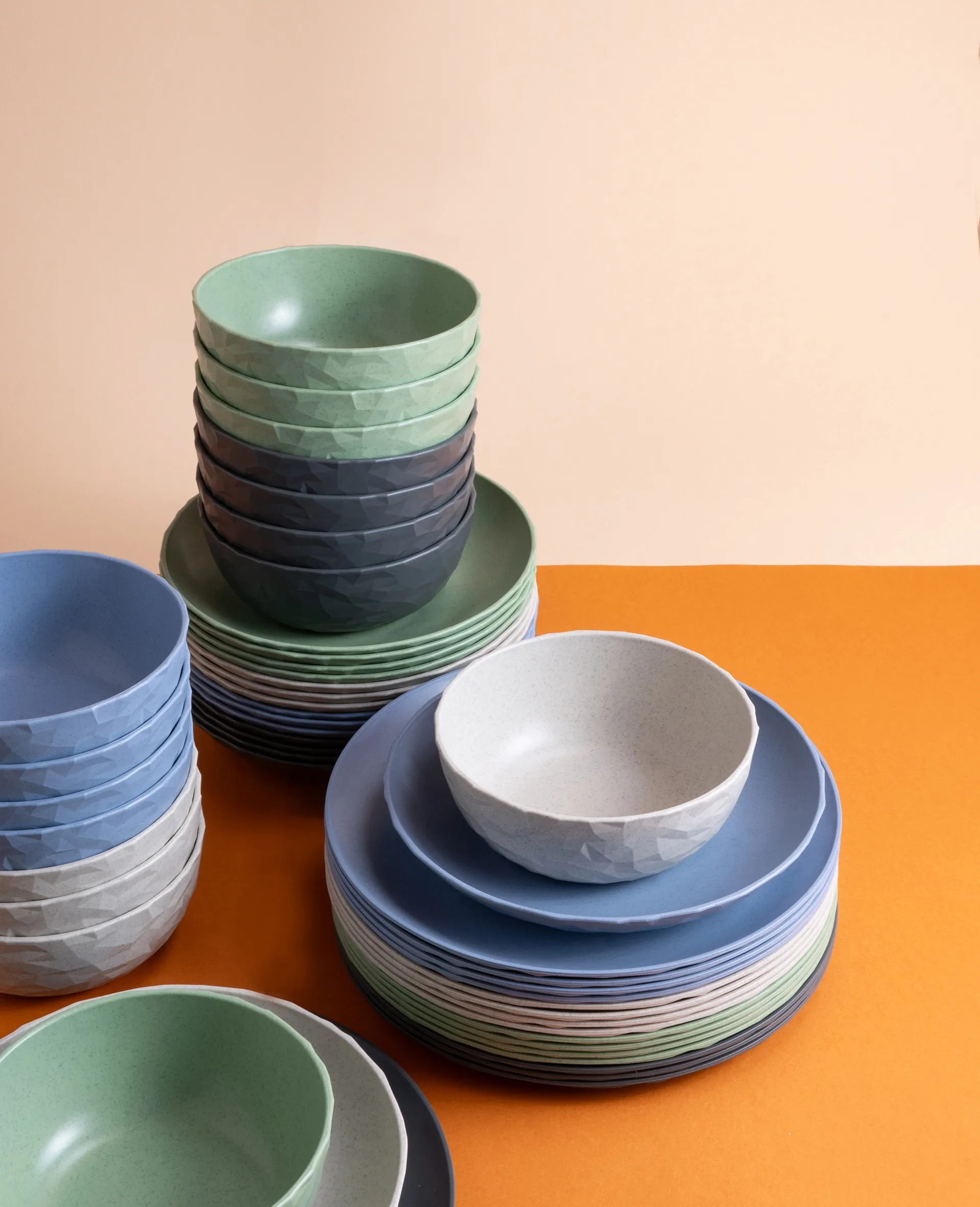 Miska Club Ø16,2 cm, 4 szt. biocyrkularny termoplast, Nature flower blue Koziol