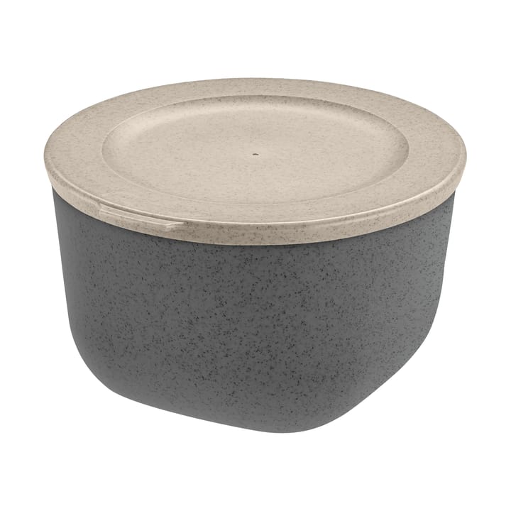 Miska Connect z pokrywką 1 L, biocyrkularny termoplast - Nature ash grey - Koziol
