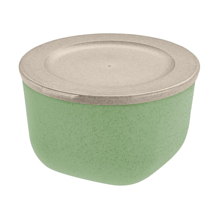 Miska Connect z pokrywką 1 L, biocyrkularny termoplast - Nature leaf green - Koziol