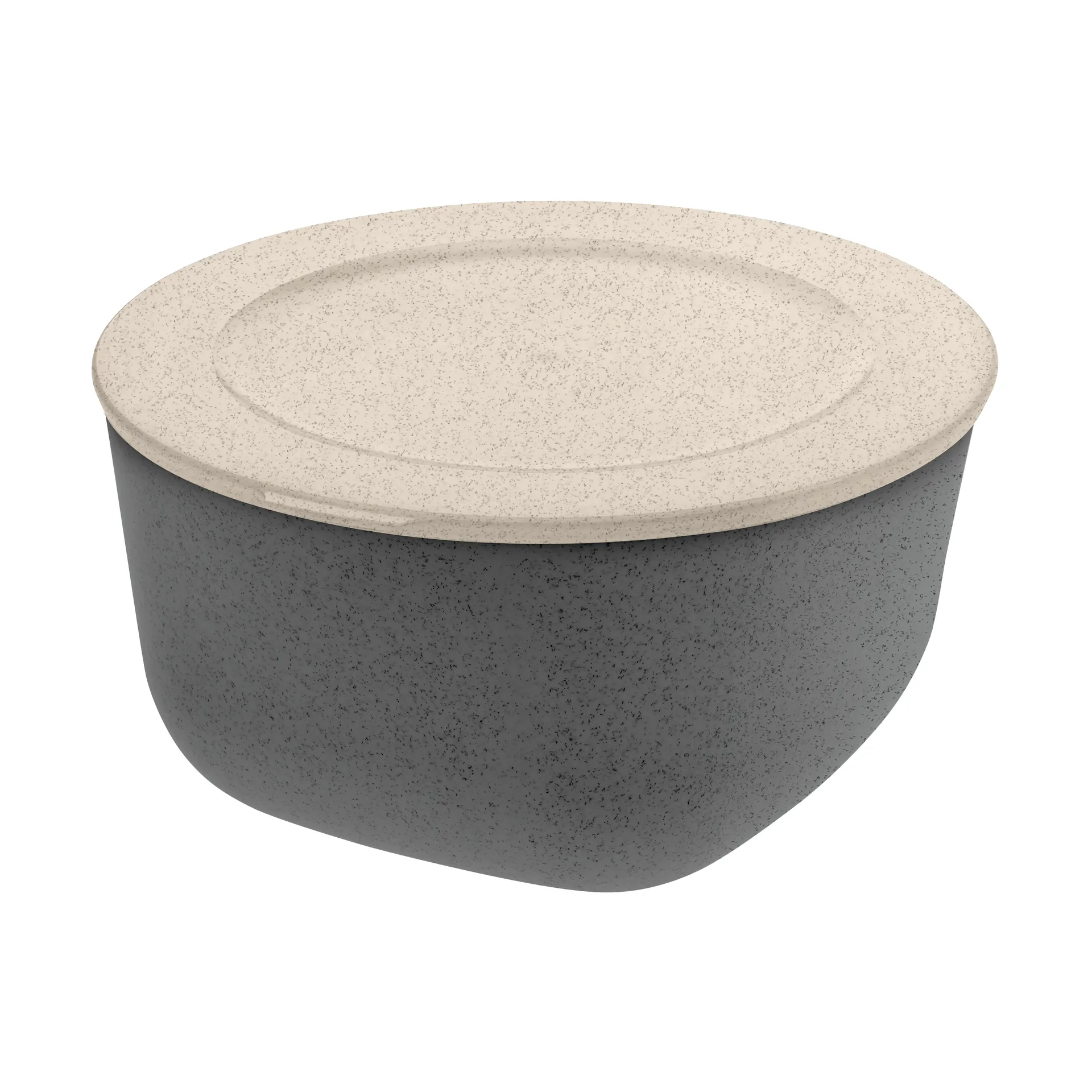 Miska/pojemnik Connect z pokrywką 2 L, biocyrkularny termoplast, Nature ash grey Koziol
