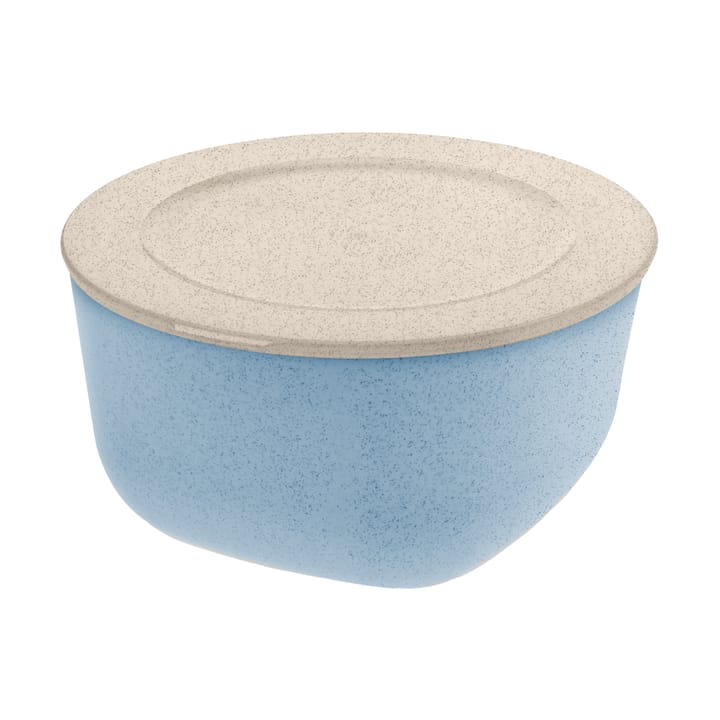Miska/pojemnik Connect z pokrywką 2 L, biocyrkularny termoplast - Nature flower blue - Koziol