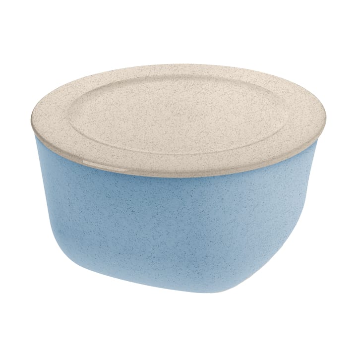 Miska/pojemnik Connect z pokrywką 4 L, biocyrkularny termoplast - Nature flower blue - Koziol