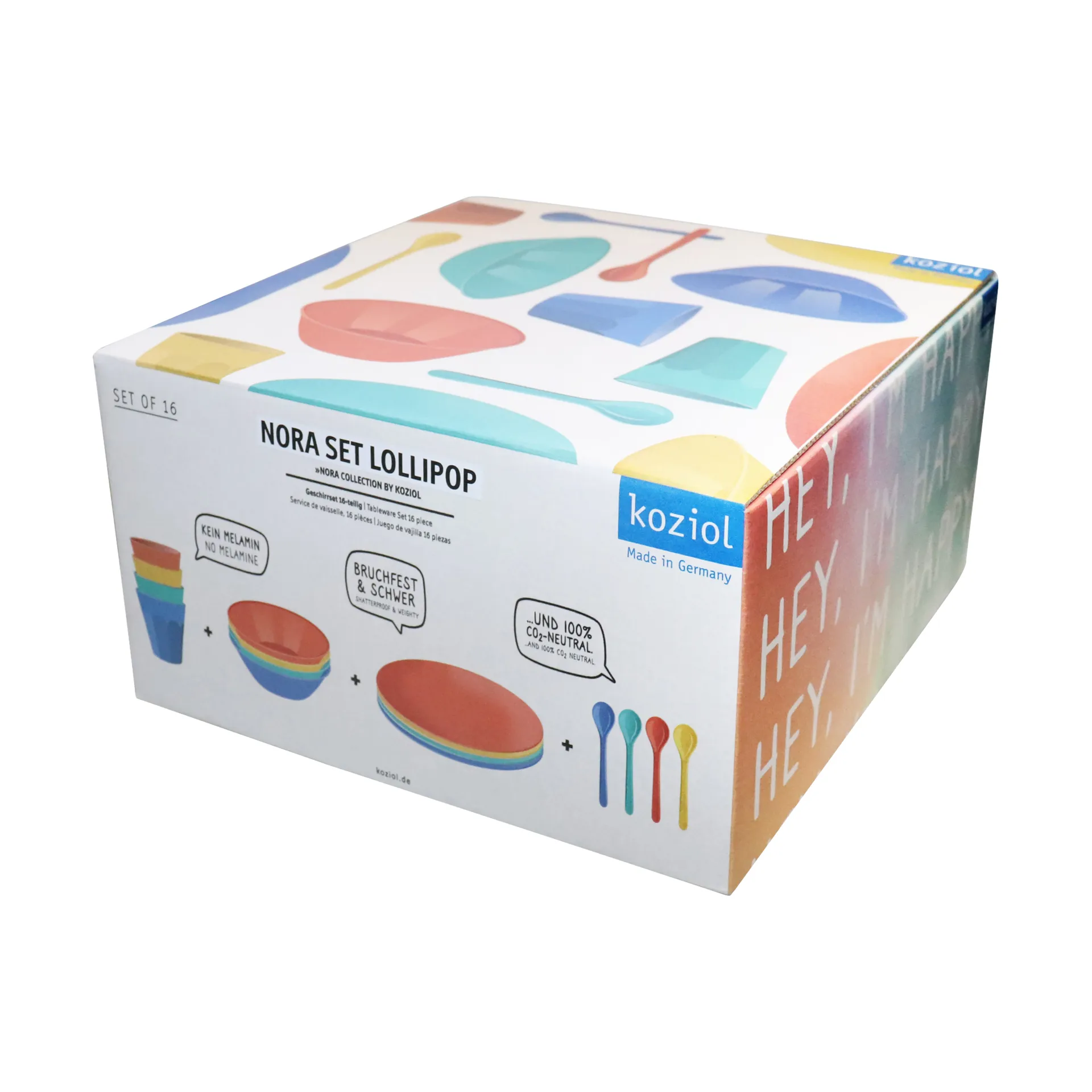 Nora Lollipop zestaw serwisowy 16 części, Multi Koziol