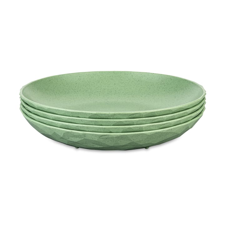 Talerz głęboki Club Ø22 cm, 4 szt. biocyrkularny termoplast - Nature leaf green - Koziol