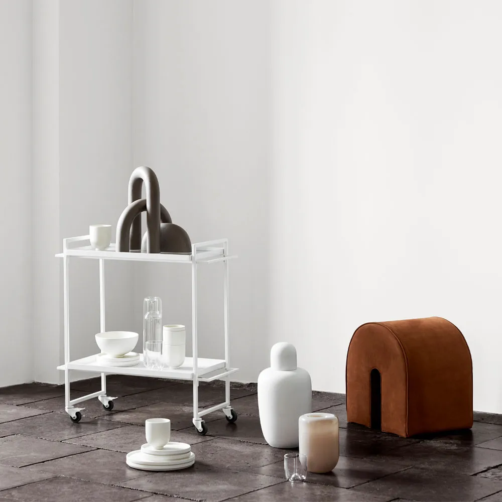 Bauhaus servepierścieńsvagn, white Kristina Dam Studio