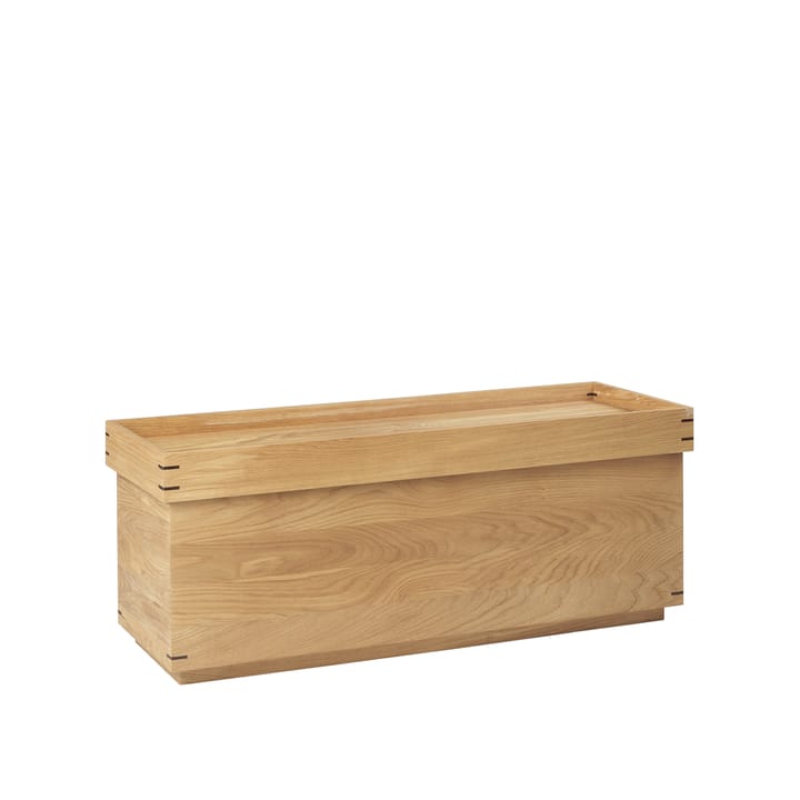 Japanese stół z tacą 35x95 cm - dark oak, medium - Kristina Dam Studio