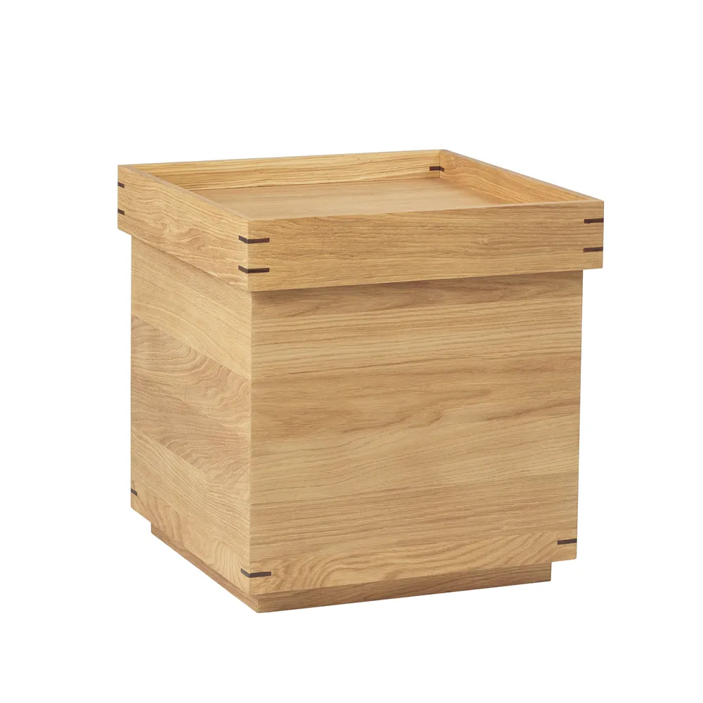 Japanese stół z tacą 44x44 cm, dark oak, small Kristina Dam Studio