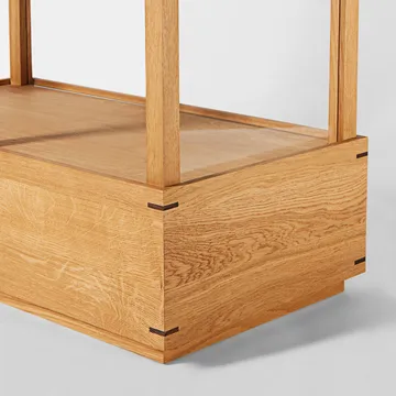 Japońska witryna duża - Dąb olejowany w ciepłym odcieniu - Kristina Dam Studio